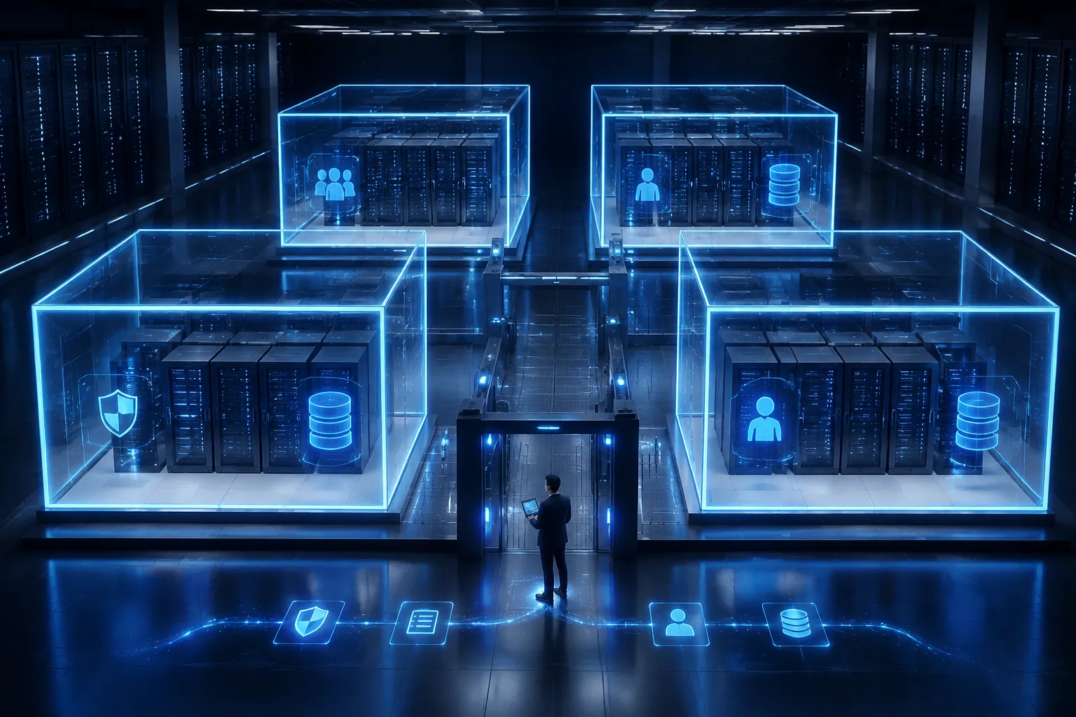 企业资料审核与访问边界说明；应用概念示意，非客户实景